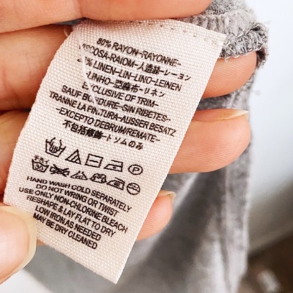 Free People We Are The Free Gray Tassel Tie Flowy Tunic Top XS - Picture 9 of 9